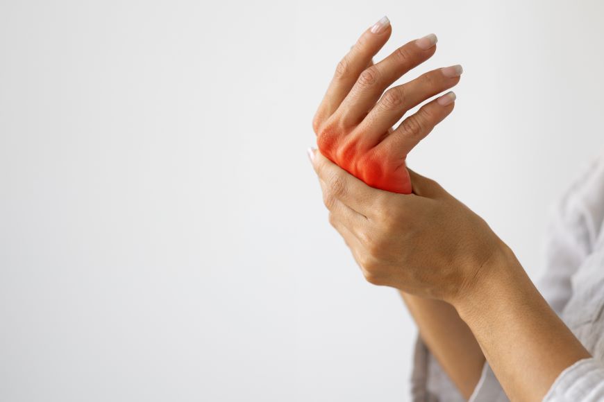 Hands highlighting joint pain